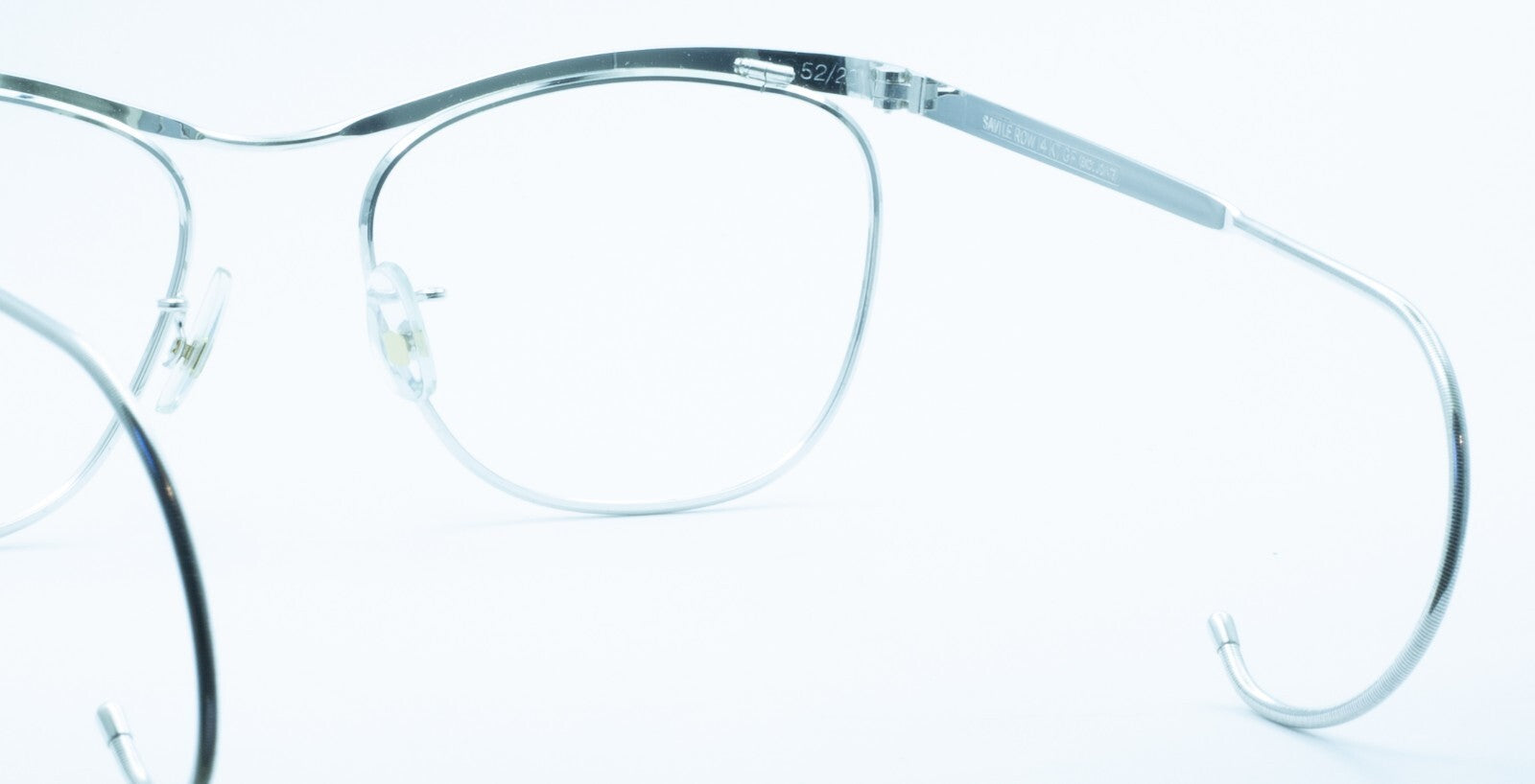 SAVILE ROW Dominor Rhodium 52x20mm FRAMES RX Optical Glasses Eyewear - New NOS