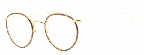 Hilton Classic 14 OVAL GOLD 49x20mm FRAMES RX Optical Glasses Eyewear Italy -New