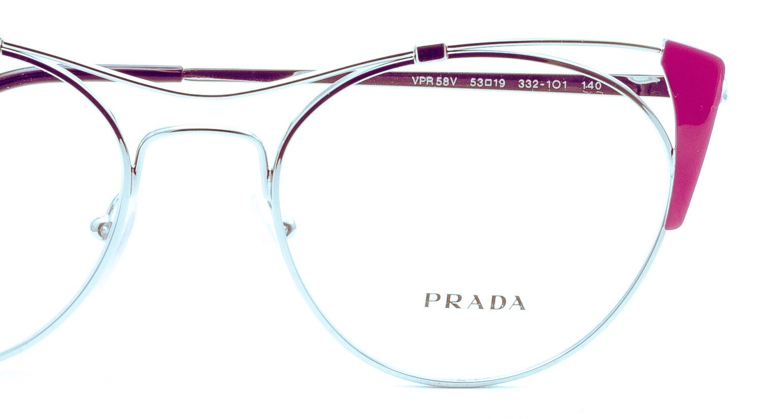 PRADA VPR 58V 332-1O1 53mm Eyewear FRAMES RX Optical Eyeglasses Glasses - Italy