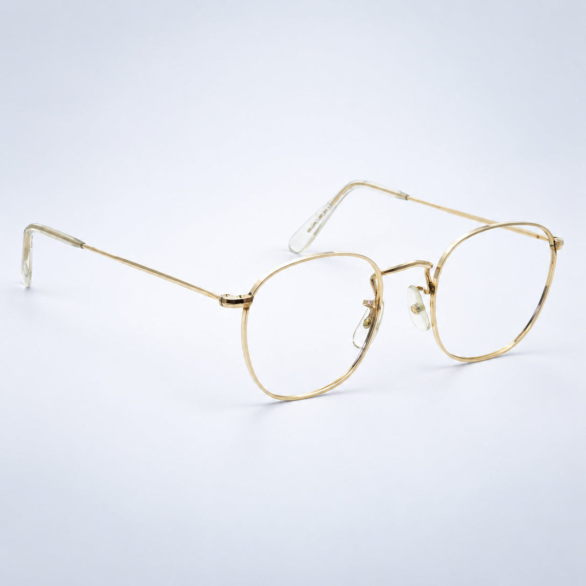 B.O.I.C. (SAVILE ROW) ENGLAND Fairway Gold 46x20mm PANTO Quadra RX Optical NOS