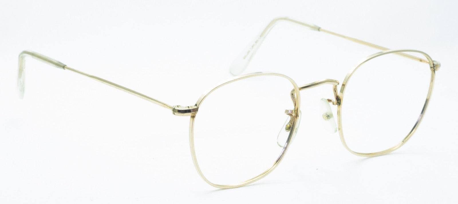B.O.I.C. (SAVILE ROW) ENGLAND Fairway Gold 46x20mm PANTO Quadra RX Optical NOS