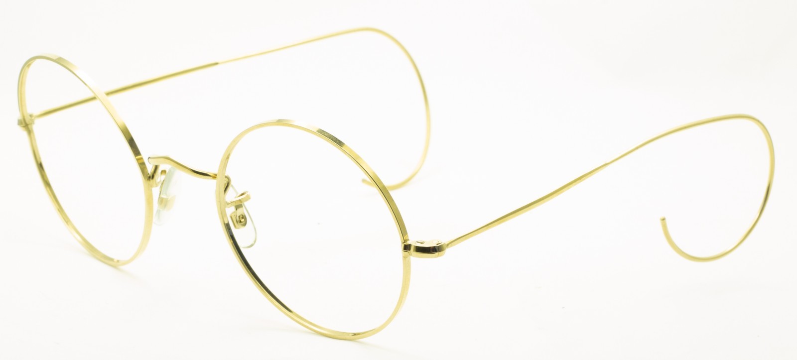 SAVILE ROW ENGLAND Gold 48x20mm Round Eyewear FRAMES Eyeglasses Optical Glasses