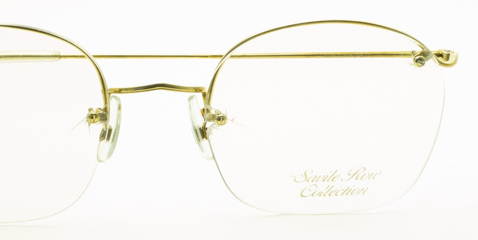 SAVILE ROW ENGLAND Rimway Gold 53x19mm Eyewear FRAMES RX Optical Eyeglasses -NOS