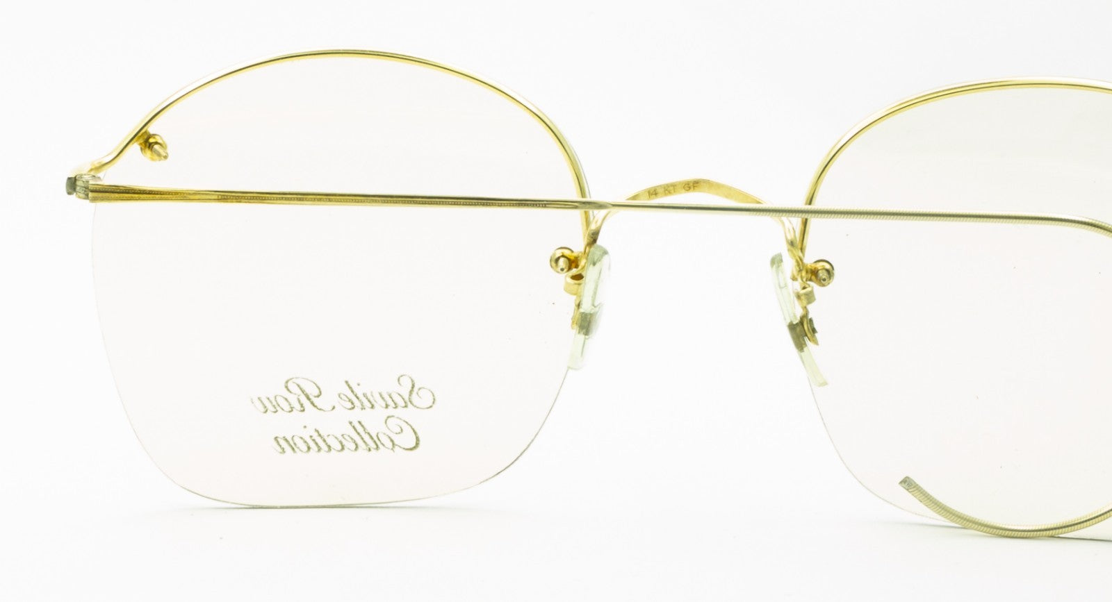 SAVILE ROW ENGLAND Rimway Gold 52x20mm Eyewear FRAMES RX Optical Eyeglasses -NOS