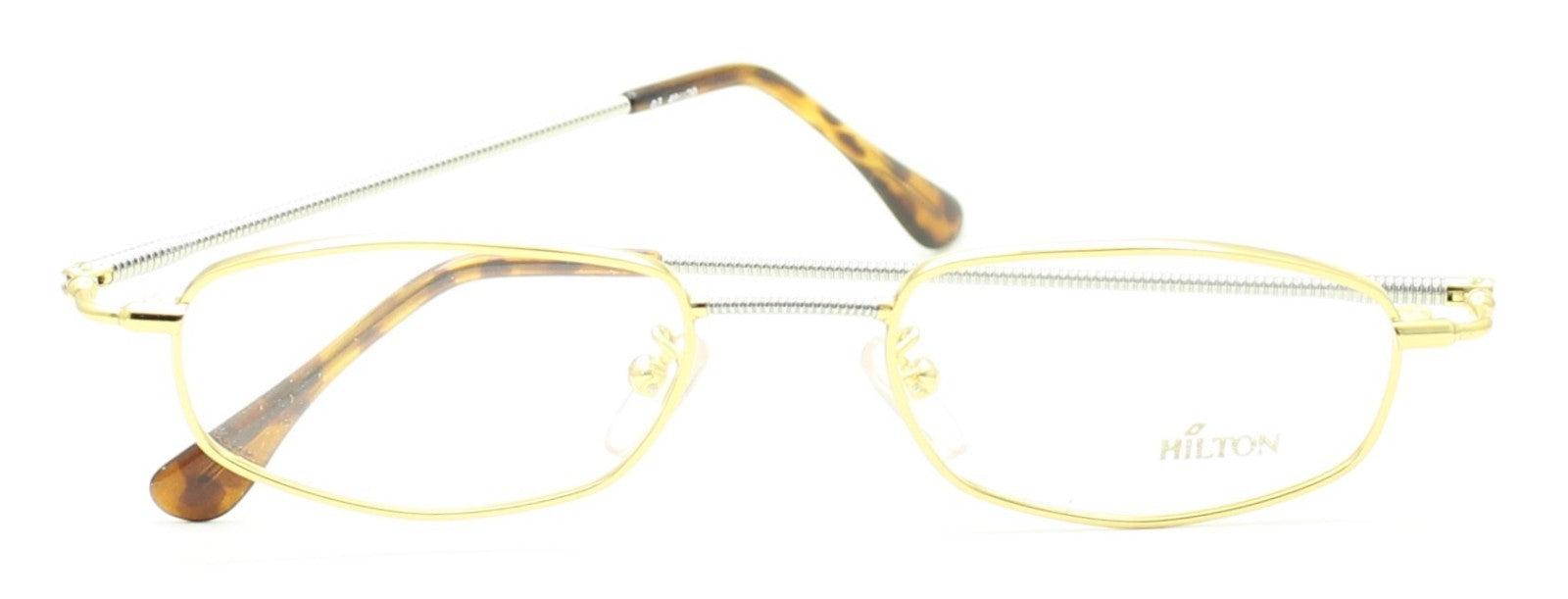 Hilton Classic 14 OVAL GOLD 49x20mm FRAMES RX Optical Glasses Eyewear Italy -New
