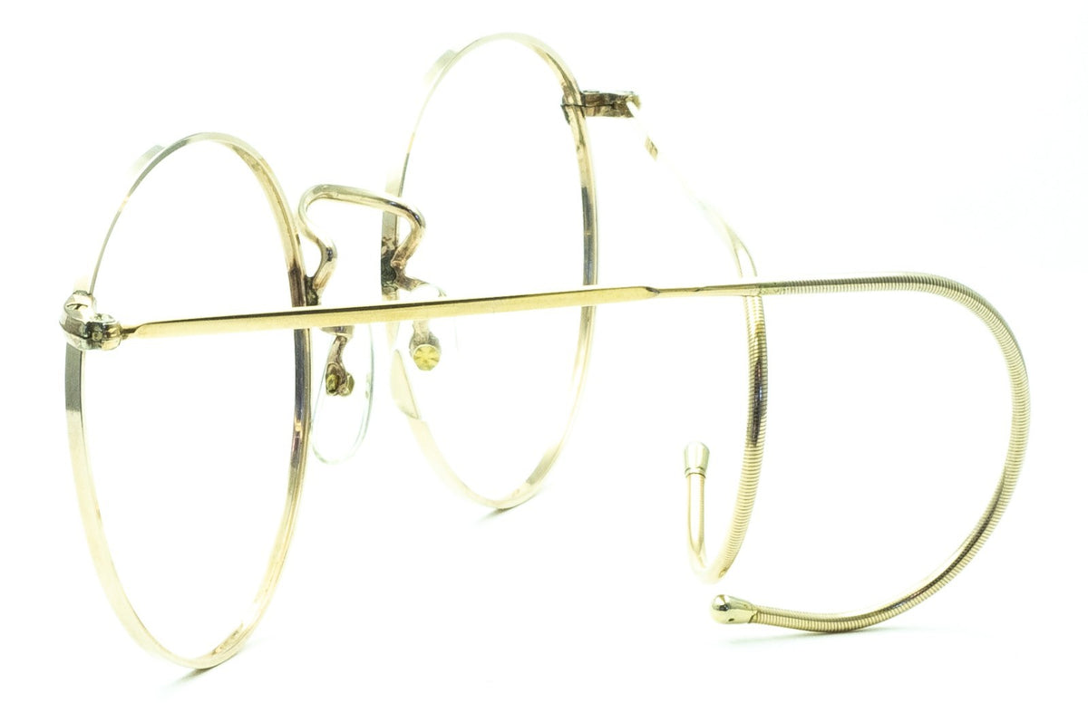 B.O.I.C. LONDON LINE (SAVILE ROW) Fairway Panto 49x20mm Gold RX Optical - NOS