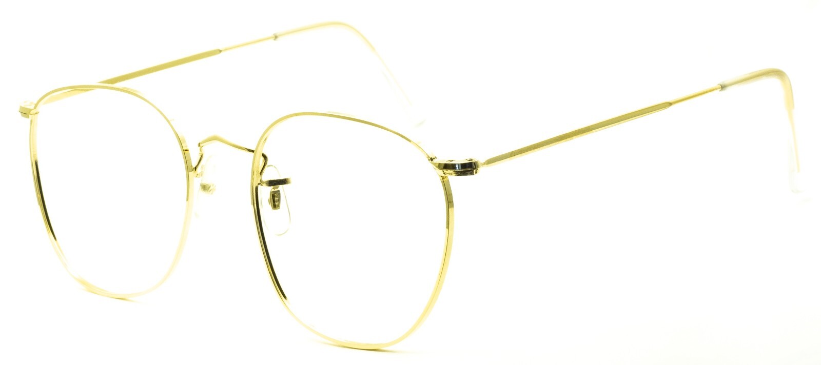 B.O.I.C. (SAVILE ROW) ENGLAND Gold 54x20mm PANTO Quadra RX Optical EyeglassesNOS