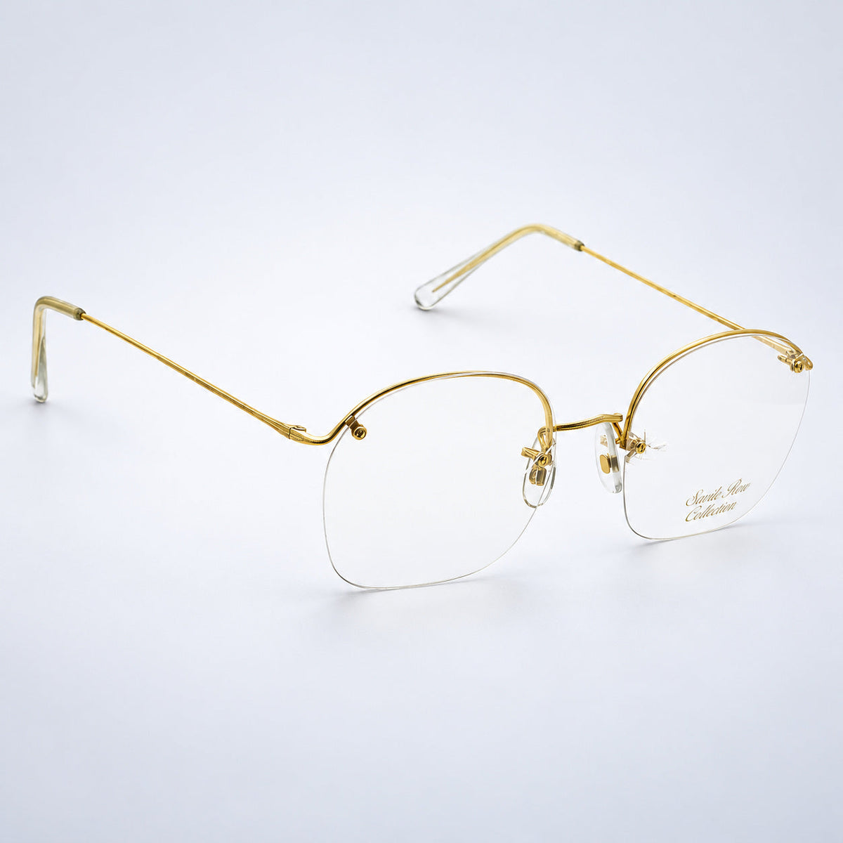 SAVILE ROW ENGLAND Rimway Gold 52x18mm Eyewear FRAMES RX Optical Eyeglasses -NOS