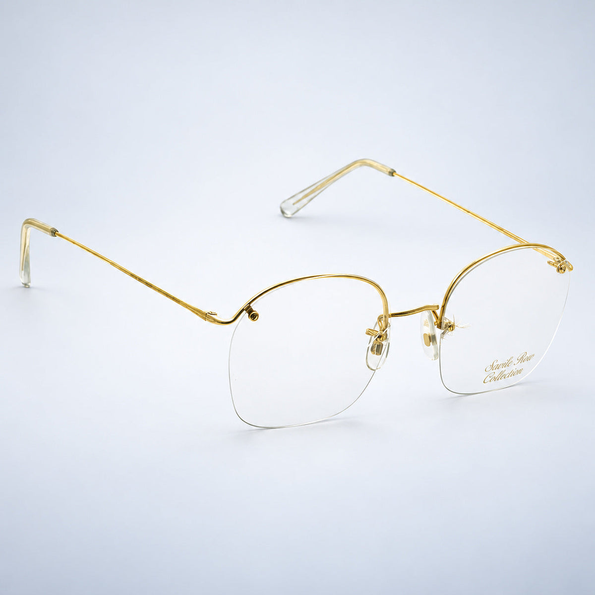 SAVILE ROW ENGLAND Rimway Gold 53x22mm Eyewear FRAMES RX Optical Eyeglasses -NOS