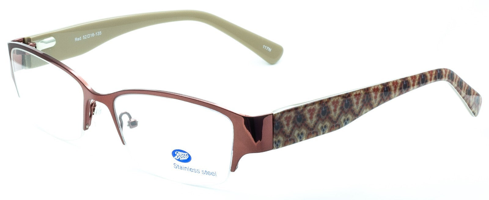 BOOTS Guelder Rose Red 52mm Eyewear FRAMES RX Optical Glasses Eyeglasses - New