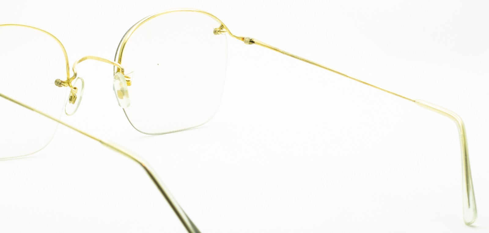ALGHA (SAVILE ROW) Rimway Gold 52x20mm Eyewear FRAMES RX Optical Eyeglasses -NOS