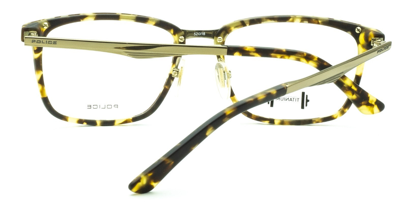 POLICE BLACKBIRD TI 2 VPL684 714M 52mm Eyewear Glasses Optical Eyeglasses - New