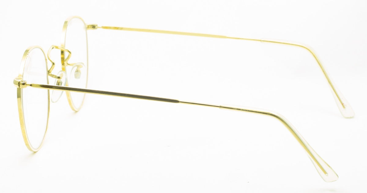 B.O.I.C. (SAVILE ROW) ENGLAND Gold 47x22mm Quadra Frames RX Optical Eyeglasses