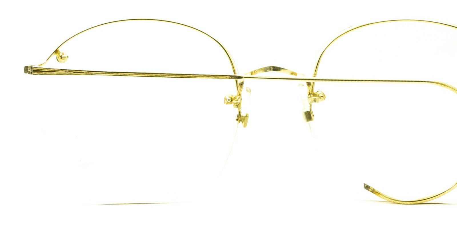 ALGHA (SAVILE ROW) Rimway Gold 52x18mm Eyewear FRAMES RX Optical Eyeglasses -NOS