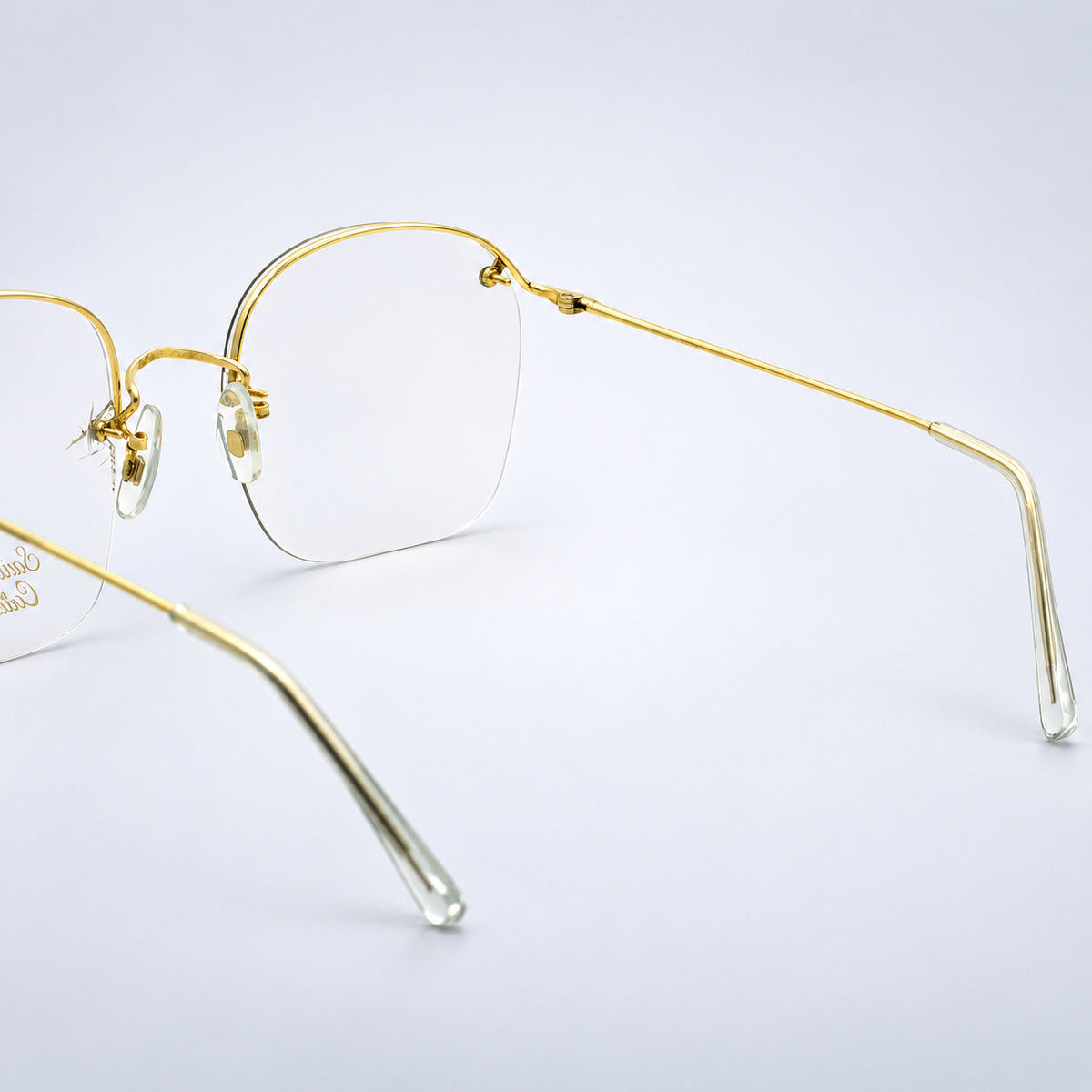 SAVILE ROW ENGLAND Rimway Gold 52x17mm Eyewear FRAMES RX Optical Eyeglasses -NOS