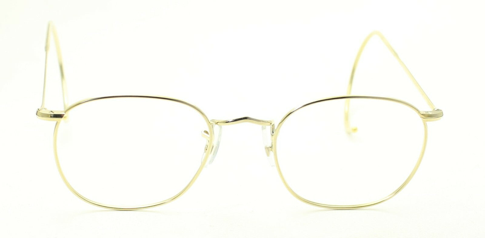 SAVILE ROW ENGLAND Gold 48x20mm PANTO Quadra RX Optical Eyeglasses Frames - NOS
