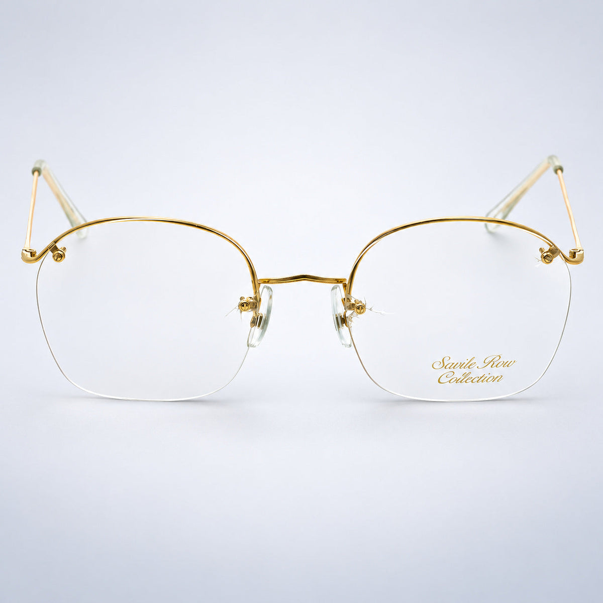 SAVILE ROW ENGLAND Rimway Gold 52x18mm Eyewear FRAMES RX Optical Eyeglasses -NOS