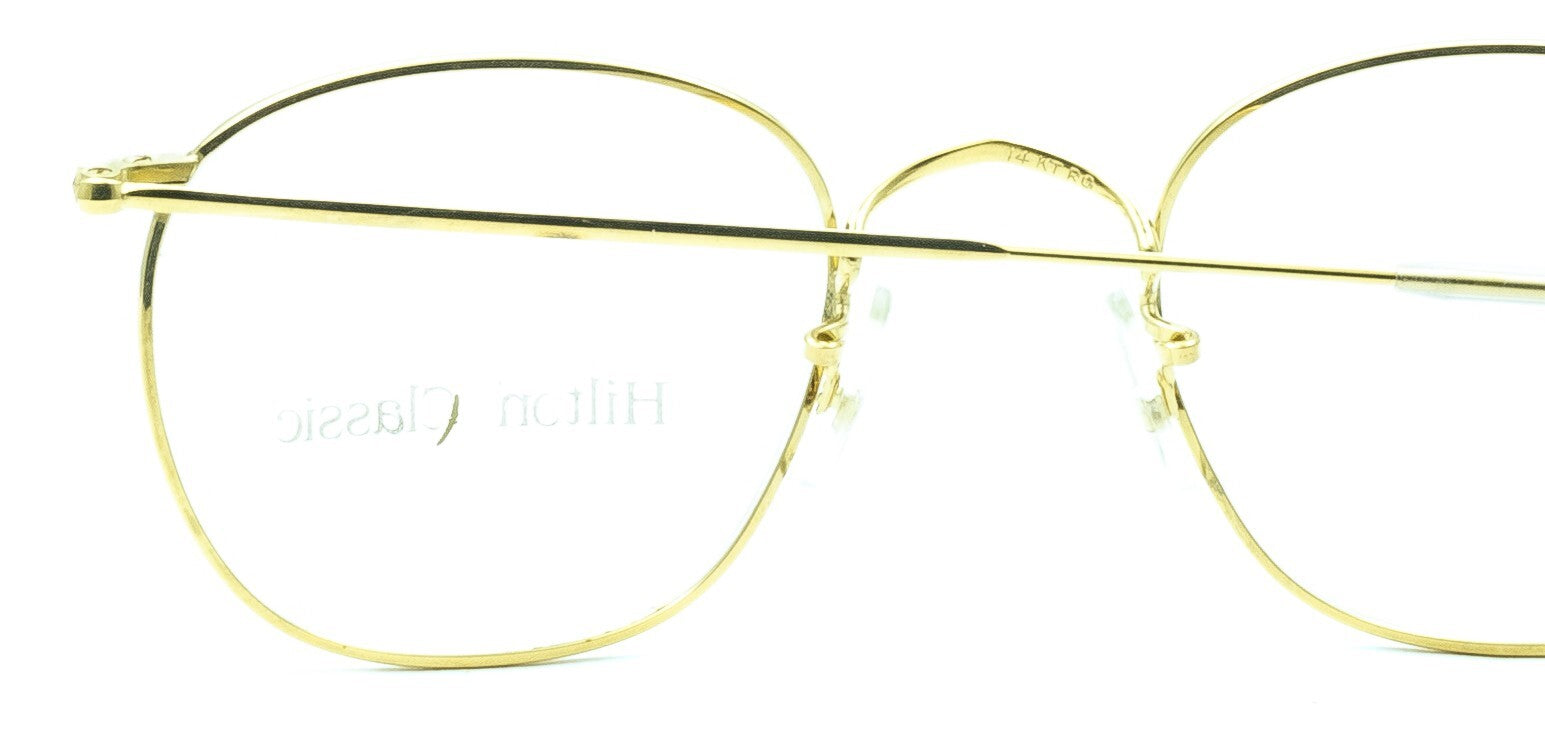 Hilton Classic 3 (SAVILE ROW) Quadra Gold 49x22mm FRAMES RX Optical Eyewear NOS