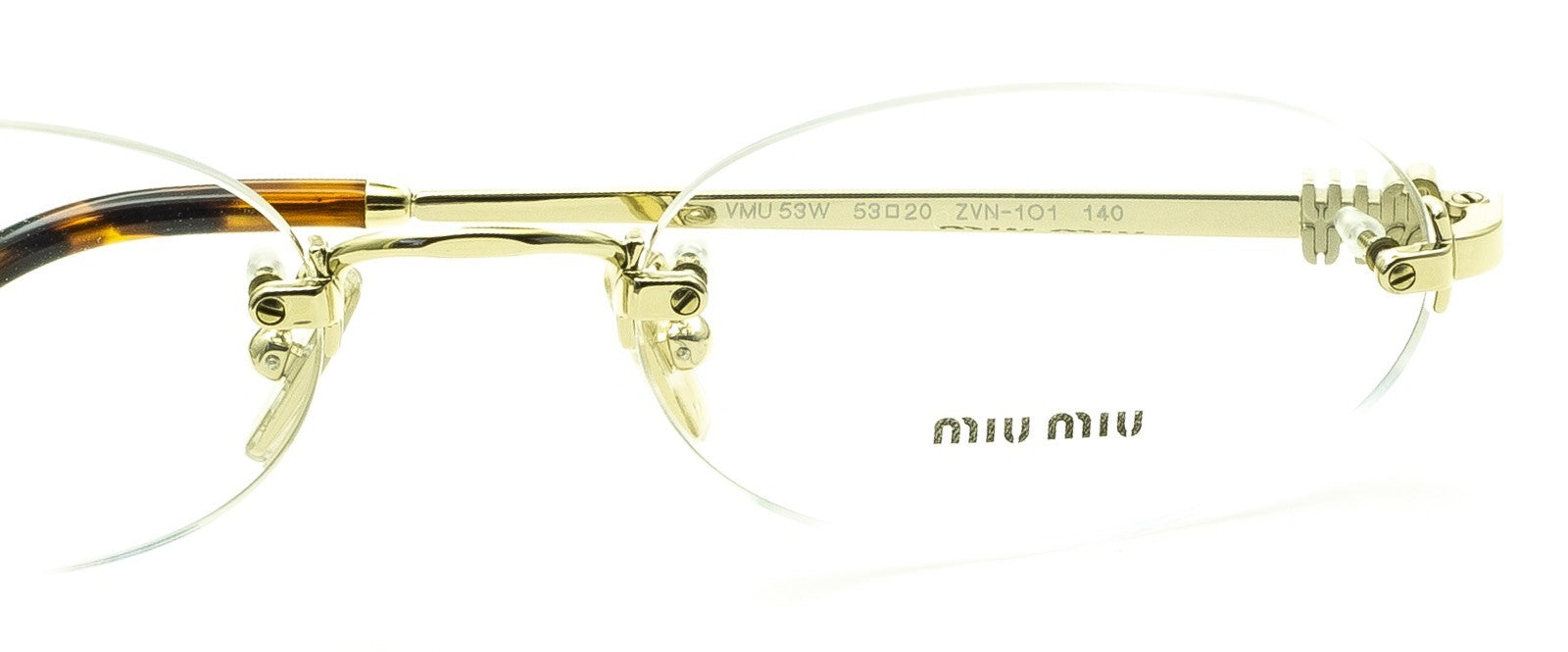MIU MIU VMU 53W ZVN-1O1 53mm Eyewear FRAMES RX Optical Eyeglasses Glasses- Italy