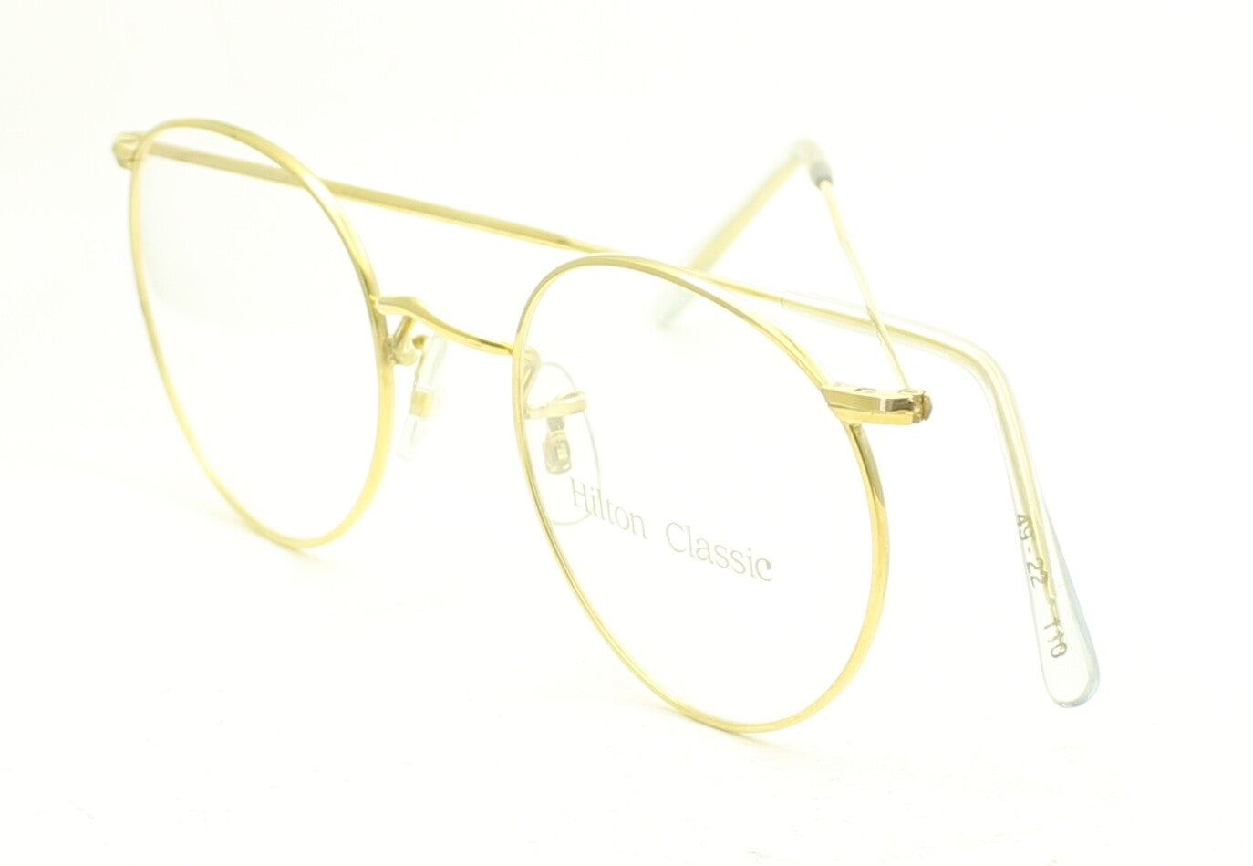 Hilton Classic 1 (SAVILE ROW) Panto Gold 49x20mm FRAMES RX Optical Glasses - NOS