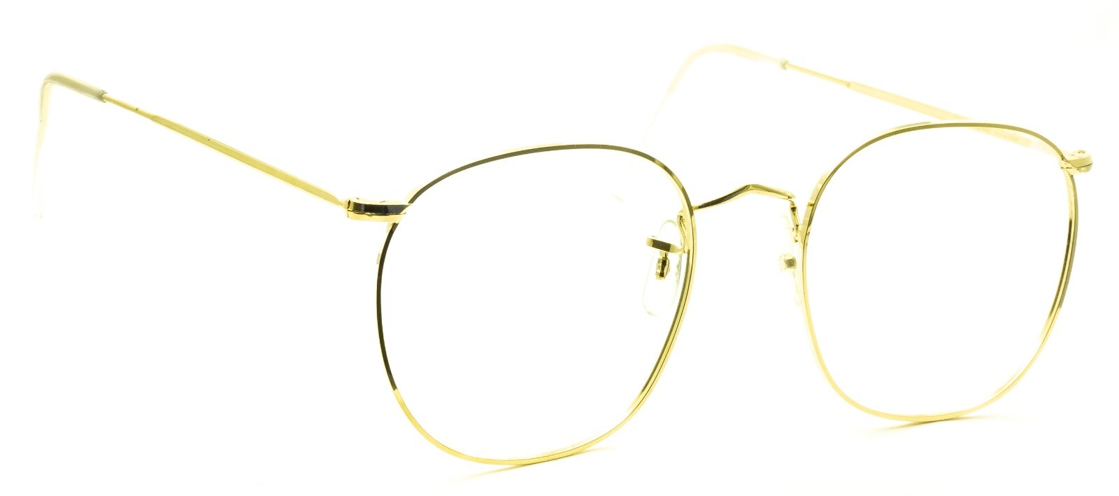 B.O.I.C. (SAVILE ROW) ENGLAND Gold 54x20mm PANTO Quadra RX Optical EyeglassesNOS