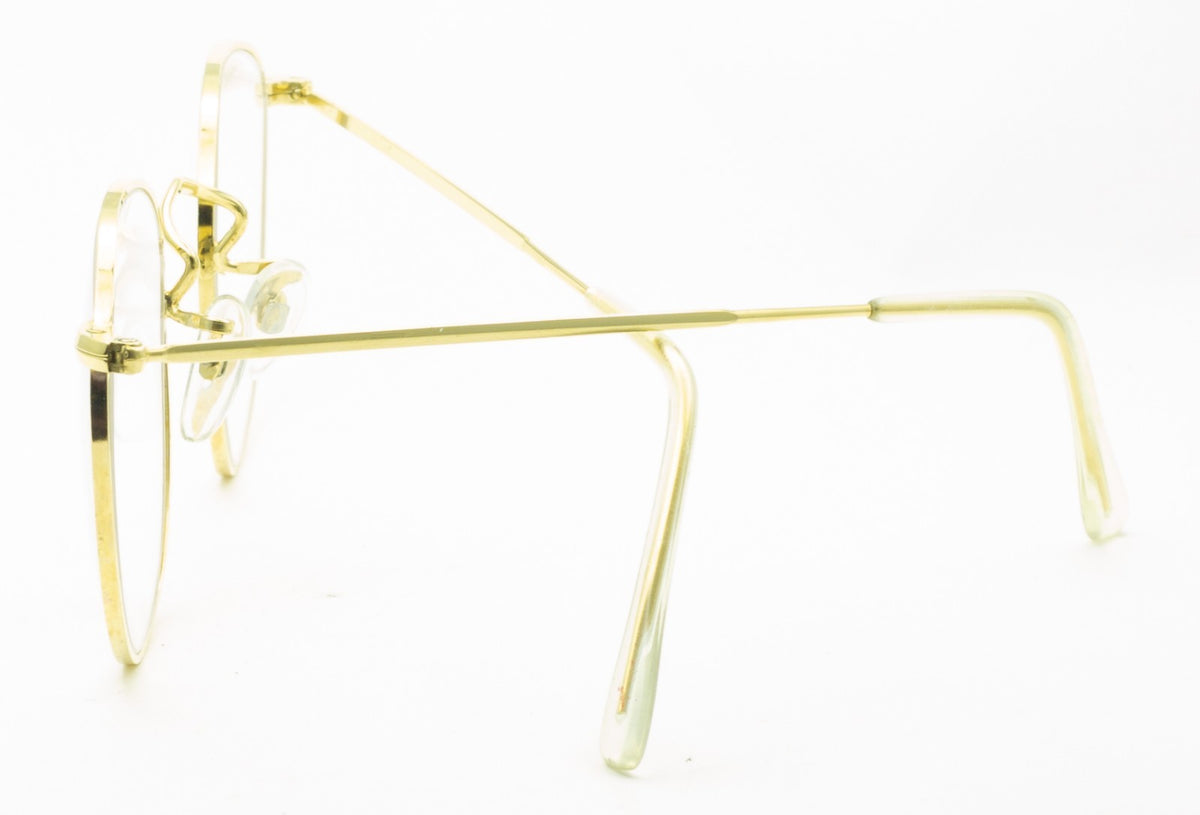 B.O.I.C. (SAVILE ROW) ENGLAND Gold 47x22mm Quadra Frames RX Optical Eyeglasses
