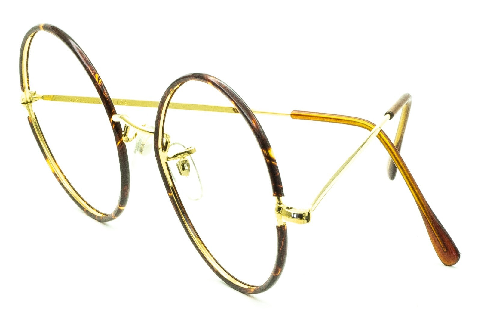 B.O.I.C. (SAVILE ROW) ENGLAND Gold 51x20mm Round RX Optical Frames Eyeglasses