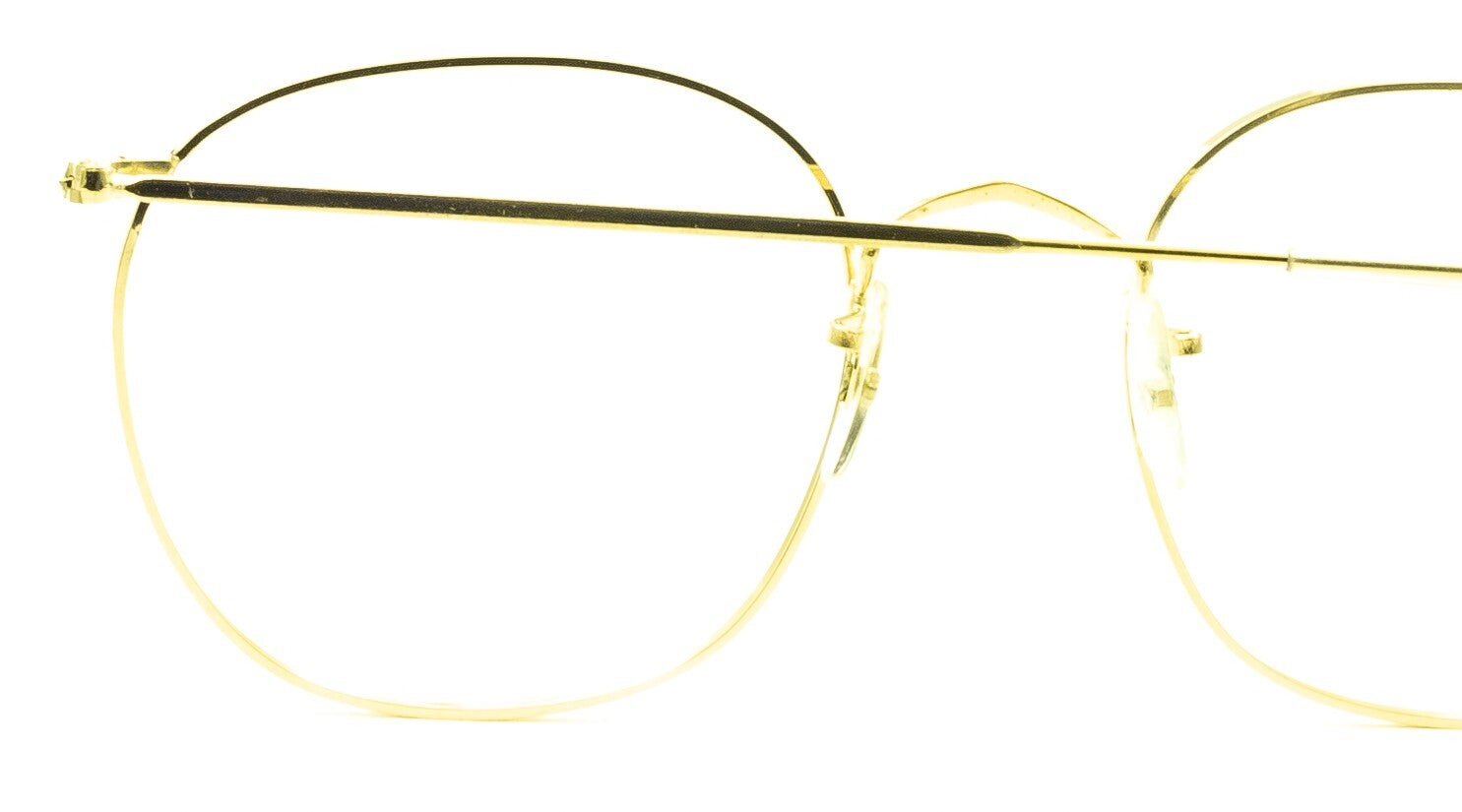 B.O.I.C. (SAVILE ROW) ENGLAND Gold 54x20mm PANTO Quadra RX Optical EyeglassesNOS