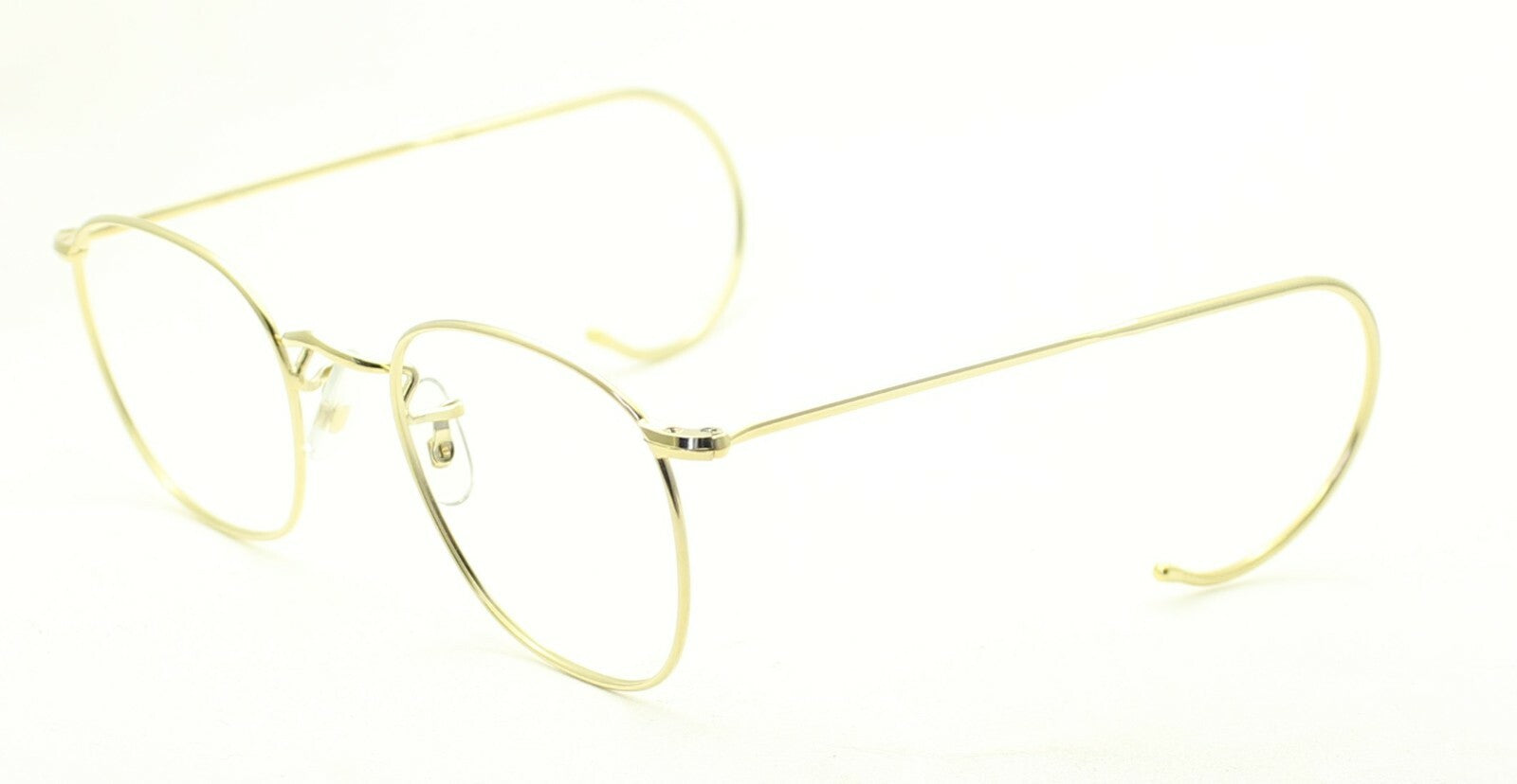 SAVILE ROW ENGLAND Gold 48x20mm PANTO Quadra RX Optical Eyeglasses Frames - NOS