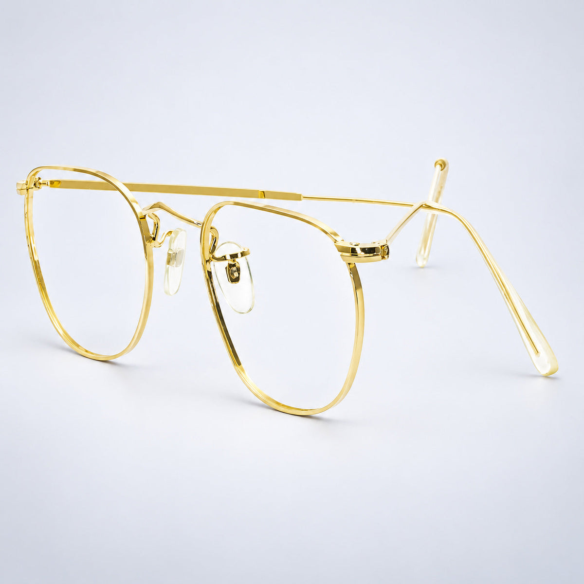 B.O.I.C. (SAVILE ROW) ENGLAND Fairway Gold 49x20mm PANTO Quadra RX Optical NOS