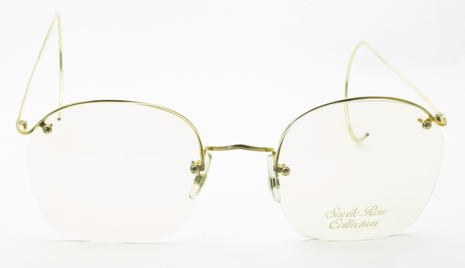 SAVILE ROW ENGLAND Rimway Gold 52x20mm Eyewear FRAMES RX Optical Eyeglasses -NOS