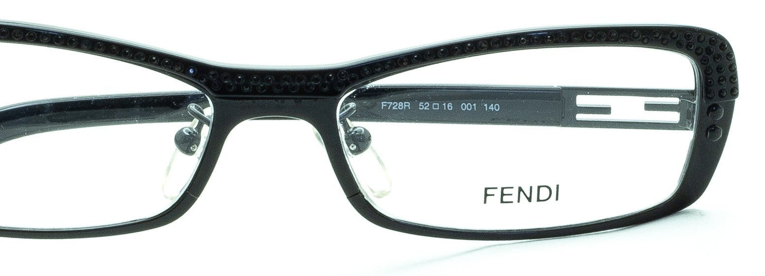 FENDI F728R 001 52mm Vintage RX Optical FRAMES Glasses Eyeglasses New NOS Italy