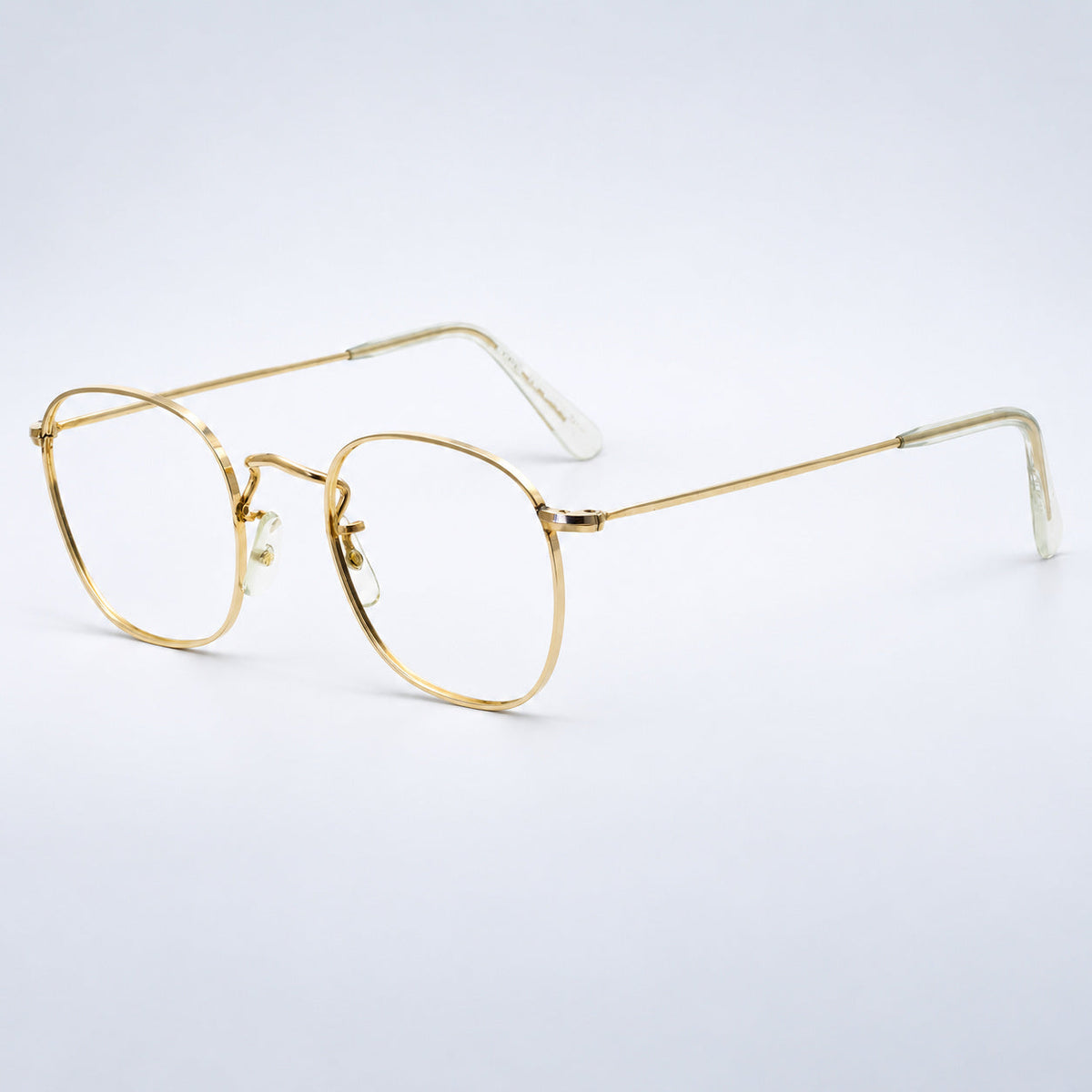 B.O.I.C. (SAVILE ROW) ENGLAND Fairway Gold 46x20mm PANTO Quadra RX Optical NOS