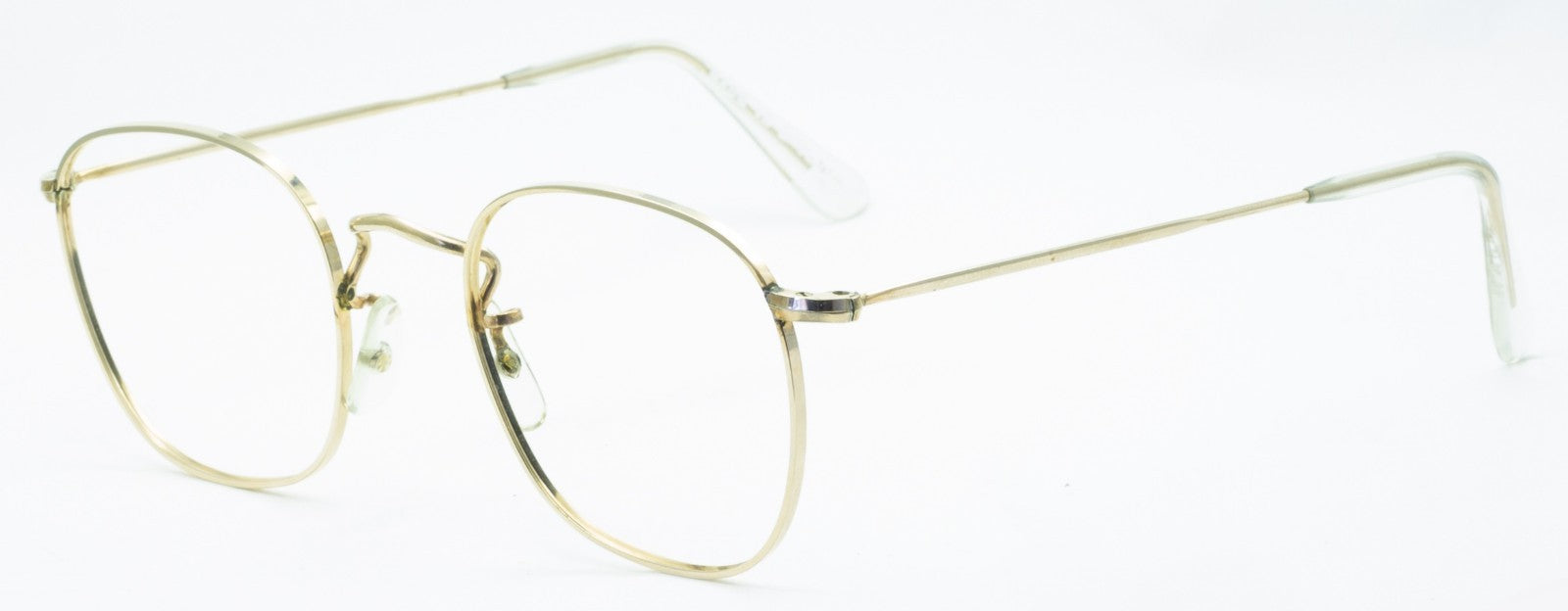 B.O.I.C. (SAVILE ROW) ENGLAND Fairway Gold 46x20mm PANTO Quadra RX Optical NOS