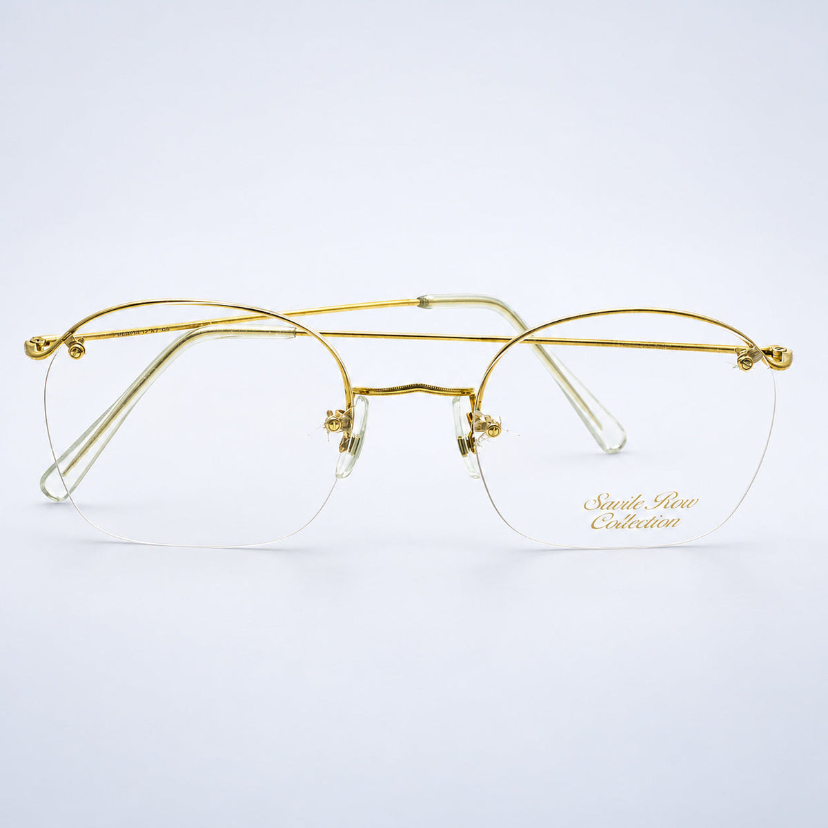 SAVILE ROW ENGLAND Rimway Gold 53x22mm Eyewear FRAMES RX Optical Eyeglasses -NOS