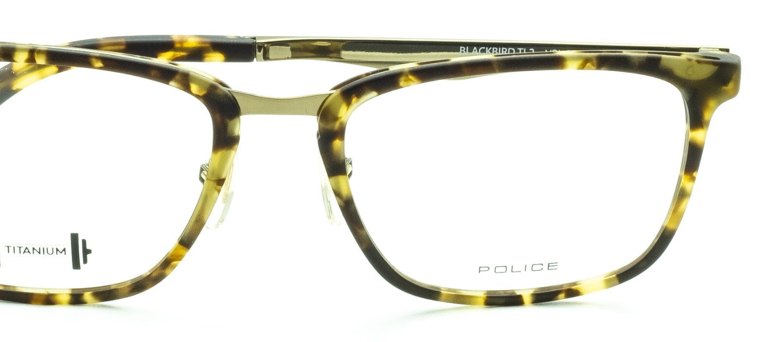 POLICE BLACKBIRD TI 2 VPL684 714M 52mm Eyewear Glasses Optical Eyeglasses - New