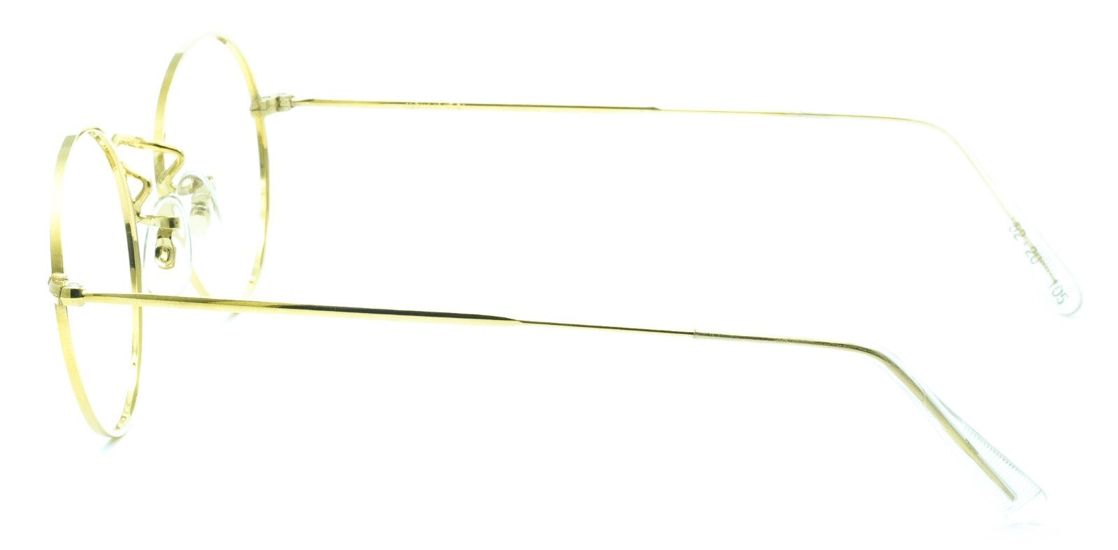 ALGHA London Line (SAVILE ROW) Gold Oval 52x20mm FRAMES RX Optical Glasses - NOS