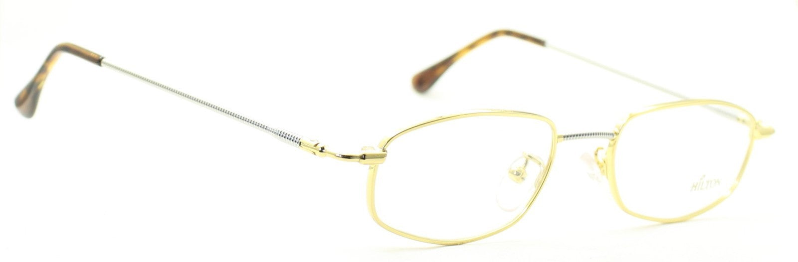 Hilton Classic 14 OVAL GOLD 49x20mm FRAMES RX Optical Glasses Eyewear Italy -New