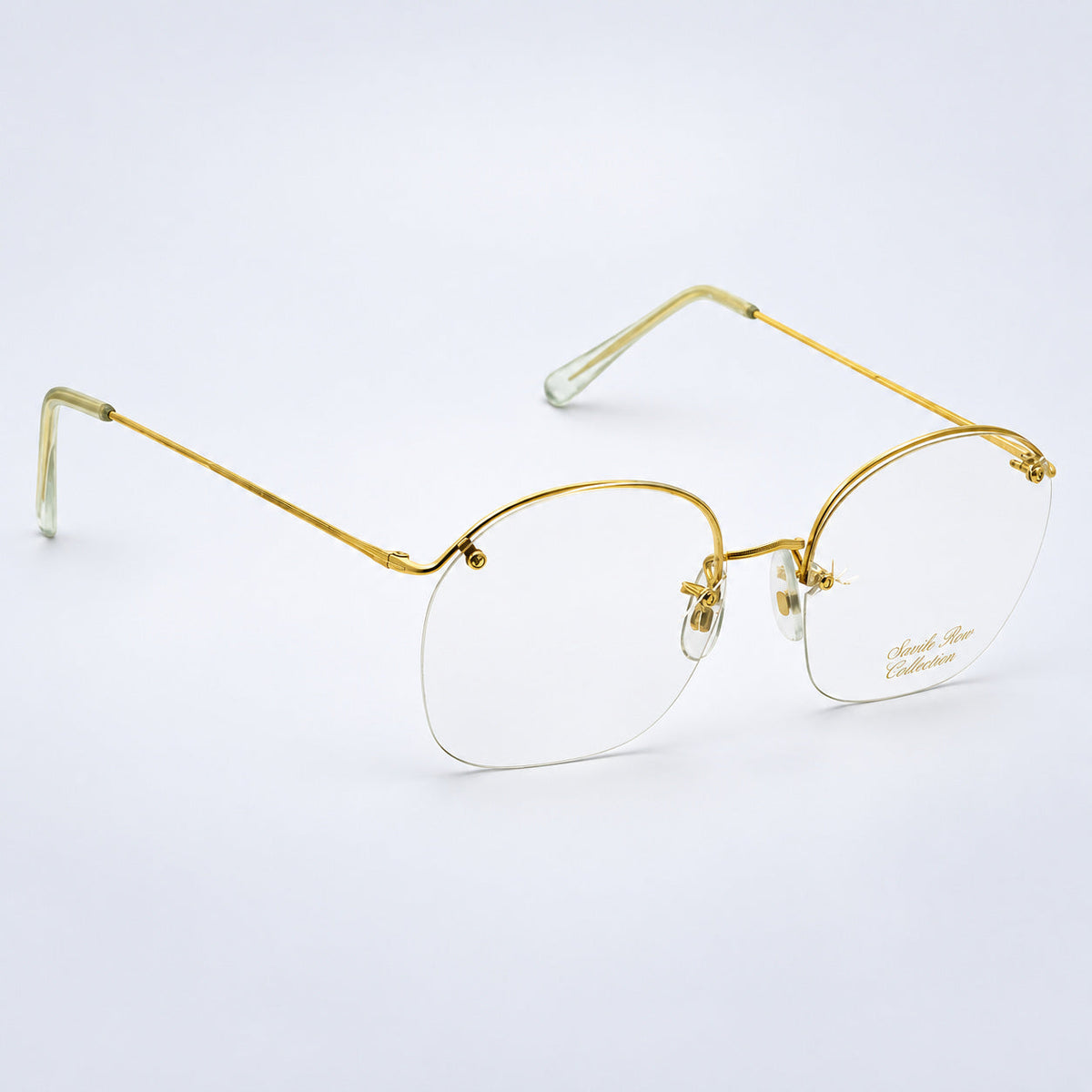 SAVILE ROW ENGLAND Rimway Gold 53x19mm Eyewear FRAMES RX Optical Eyeglasses -NOS