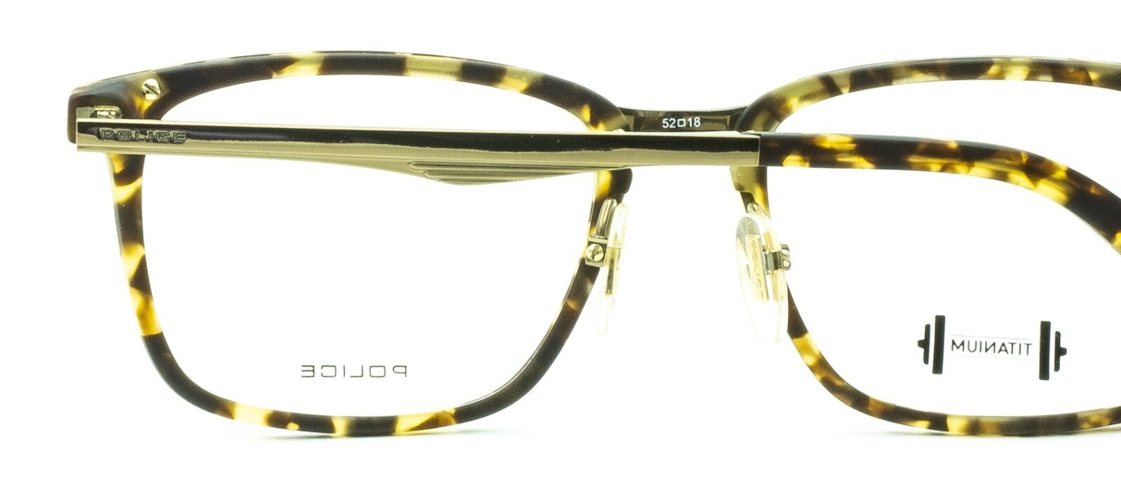 POLICE BLACKBIRD TI 2 VPL684 714M 52mm Eyewear Glasses Optical Eyeglasses - New