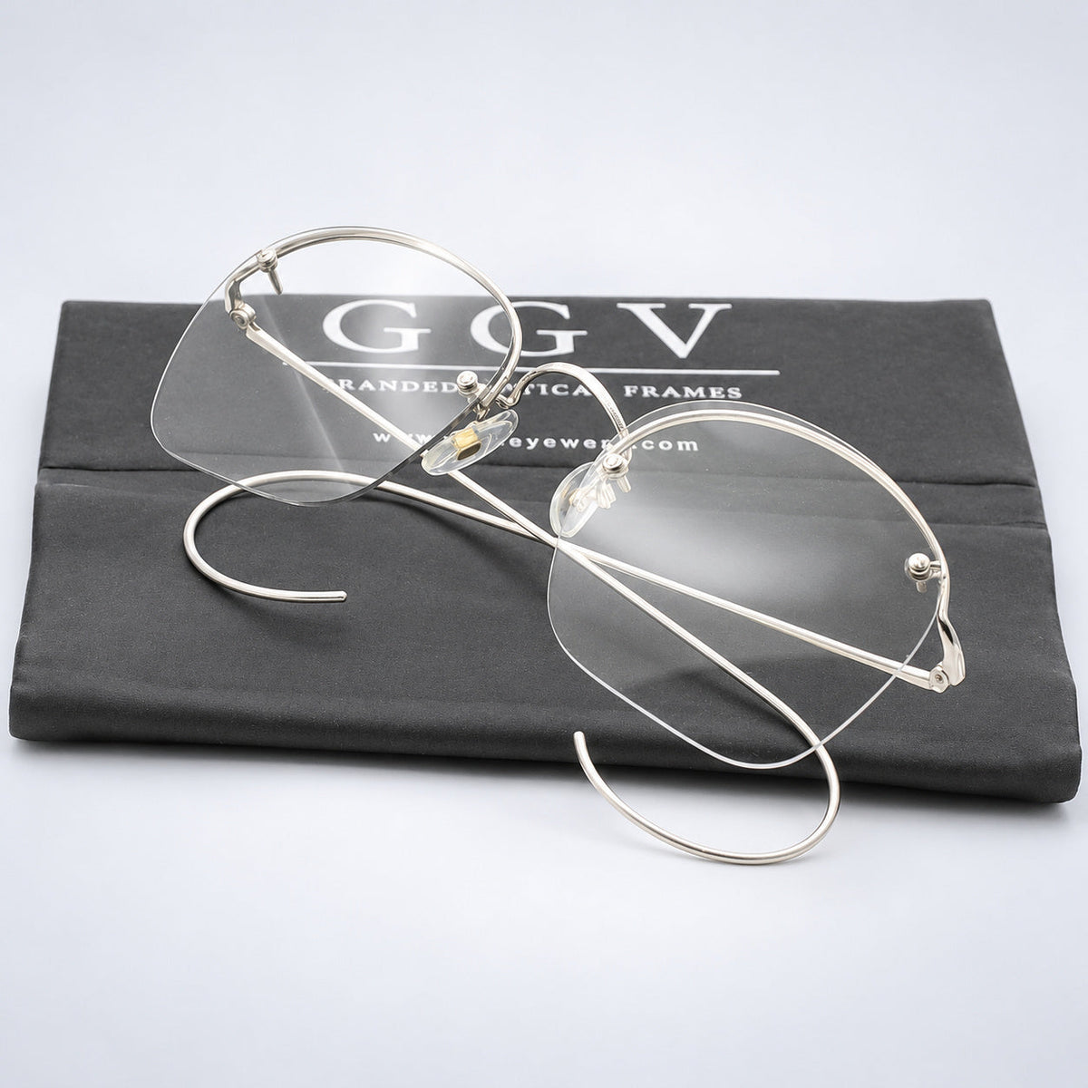 ALGHA (SAVILE ROW) Rimway Rhodium 52x18mm Eyewear FRAMES RX Optical Eyeglasses