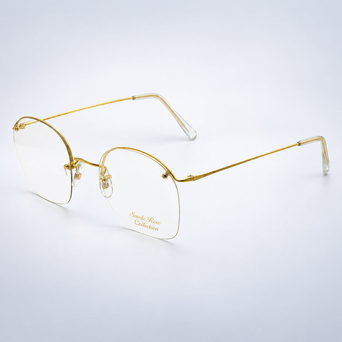 SAVILE ROW ENGLAND Rimway Gold 53x22mm Eyewear FRAMES RX Optical Eyeglasses -NOS