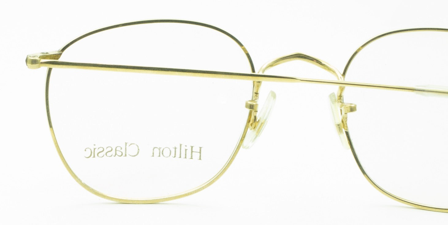 Hilton Classic 3 (SAVILE ROW) Quadra Gold 48x20mm FRAMES RX Optical - New NOS