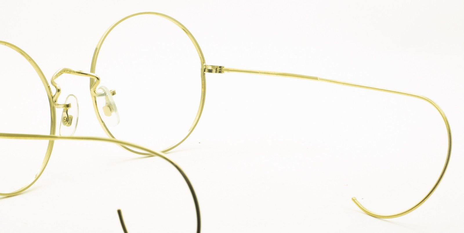 SAVILE ROW ENGLAND Gold 48x20mm Round Eyewear FRAMES Eyeglasses Optical Glasses