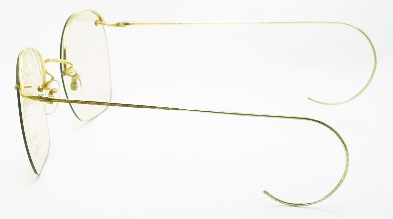SAVILE ROW ENGLAND Rimway Gold 52x20mm Eyewear FRAMES RX Optical Eyeglasses -NOS
