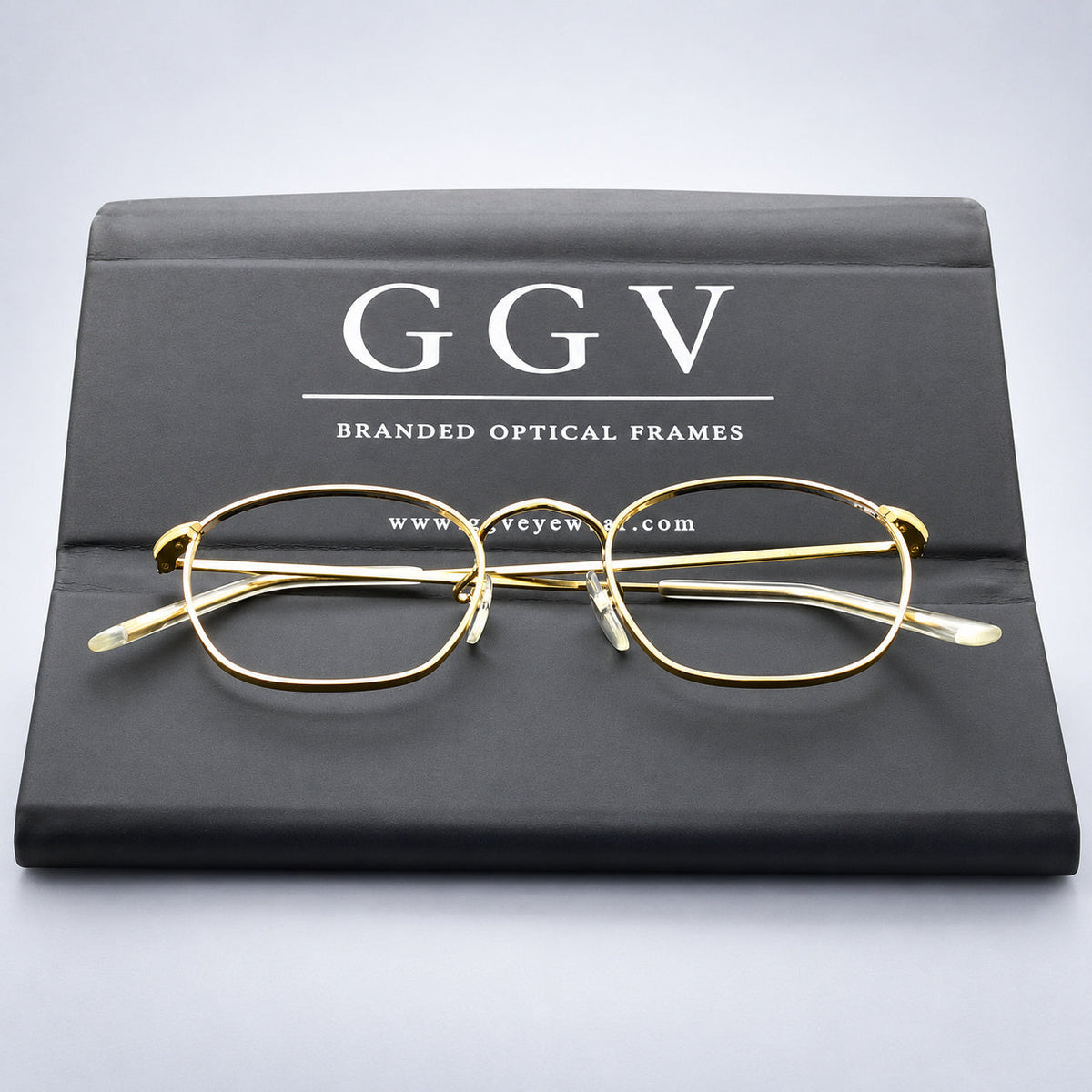 B.O.I.C. (SAVILE ROW) ENGLAND Fairway Gold 47x20mm PANTO Quadra RX Optical NOS