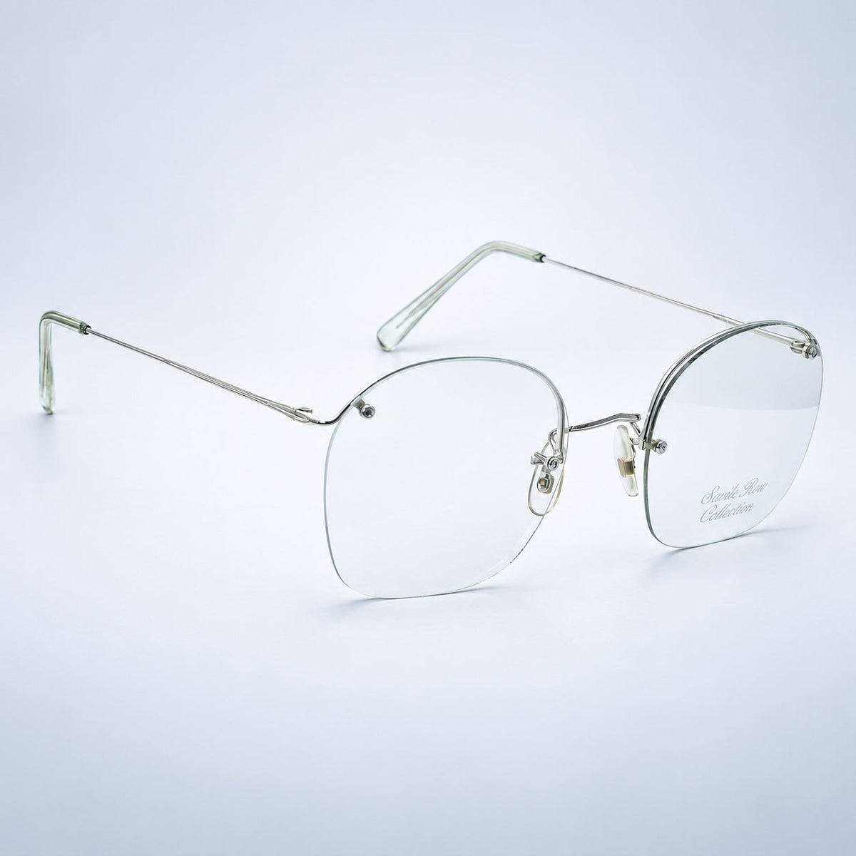 SAVILE ROW ENGLAND Rimway Rhodium 54x22mm Eyewear FRAMES RX Optical - New NOS