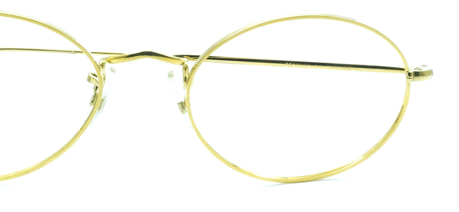 ALGHA London Line (SAVILE ROW) Gold Oval 52x20mm FRAMES RX Optical Glasses - NOS