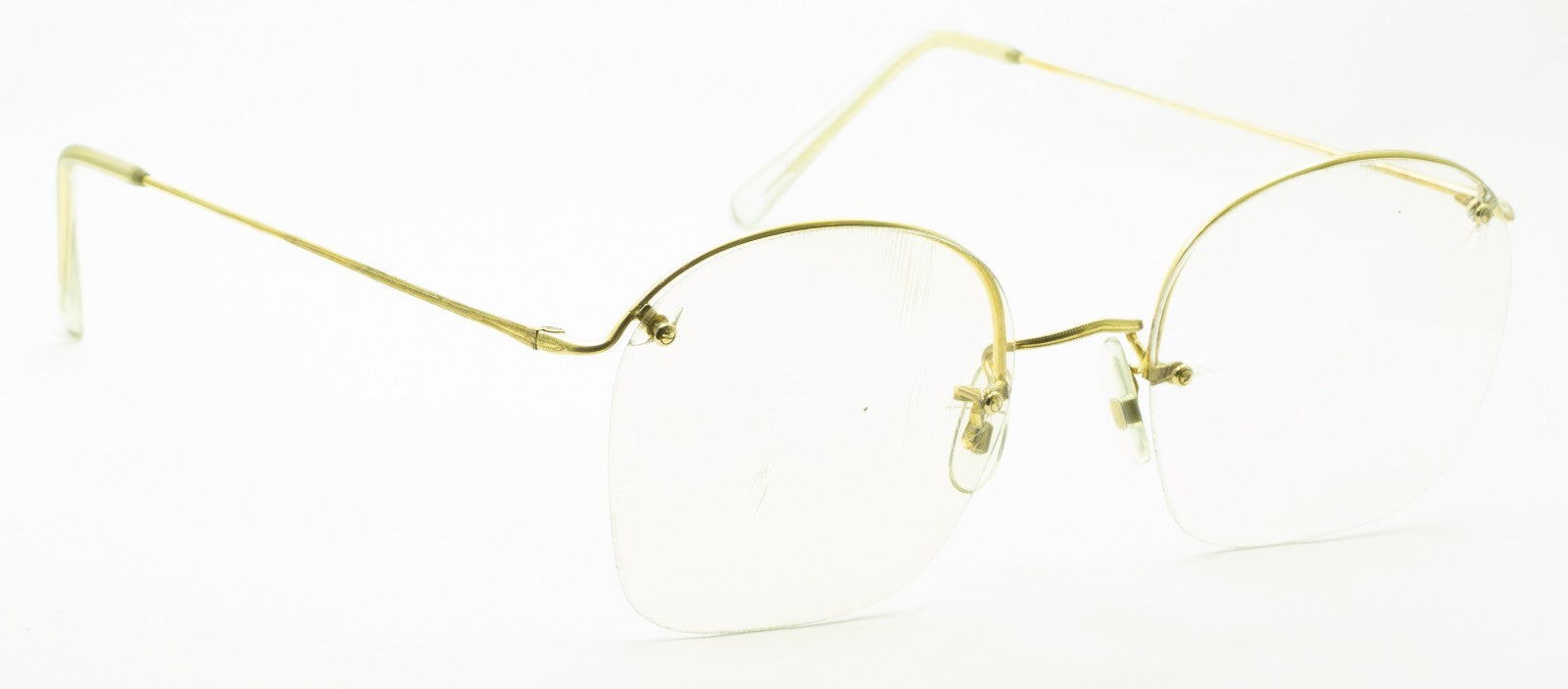 ALGHA (SAVILE ROW) Rimway Gold 52x20mm Eyewear FRAMES RX Optical Eyeglasses -NOS