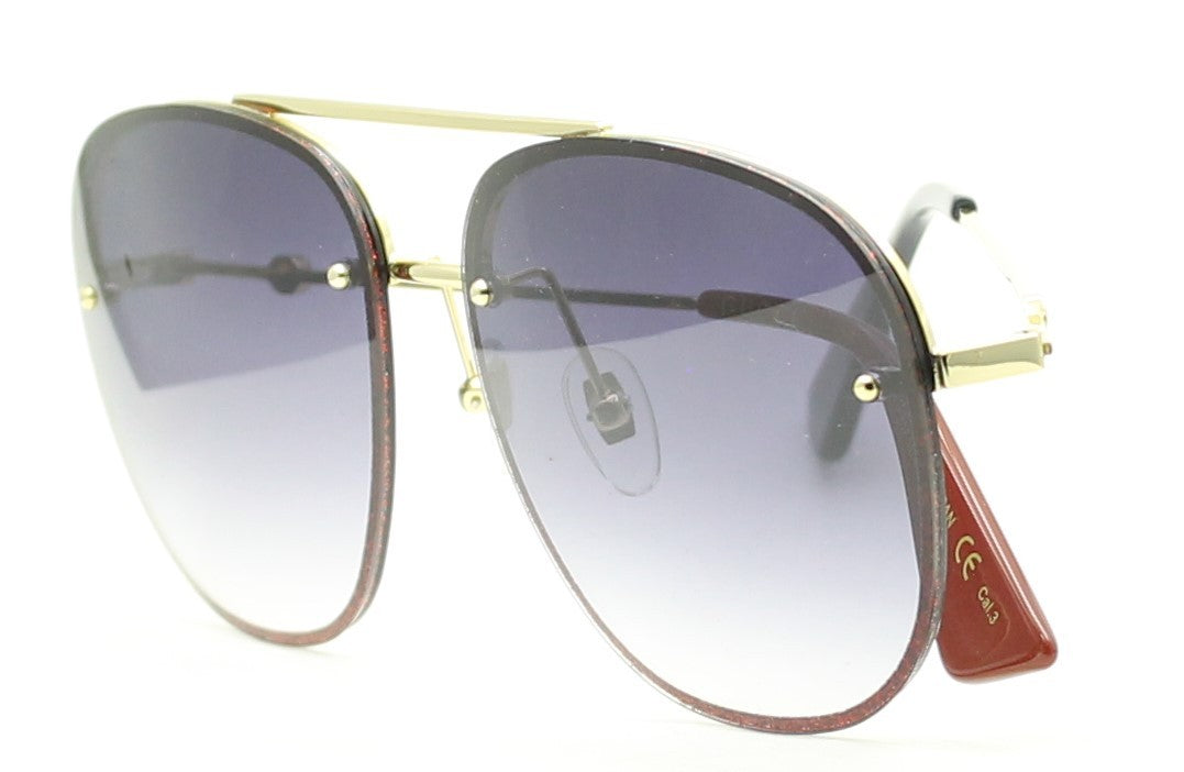 GUCCI GG 0227S 006 62mm Pilot Sunglasses Shades Eyewear Frames - New Japan